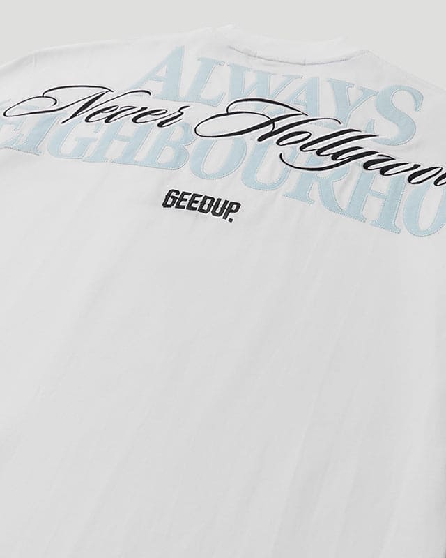 Always Neighbourhood Tee - White/Baby Blue - Image 5