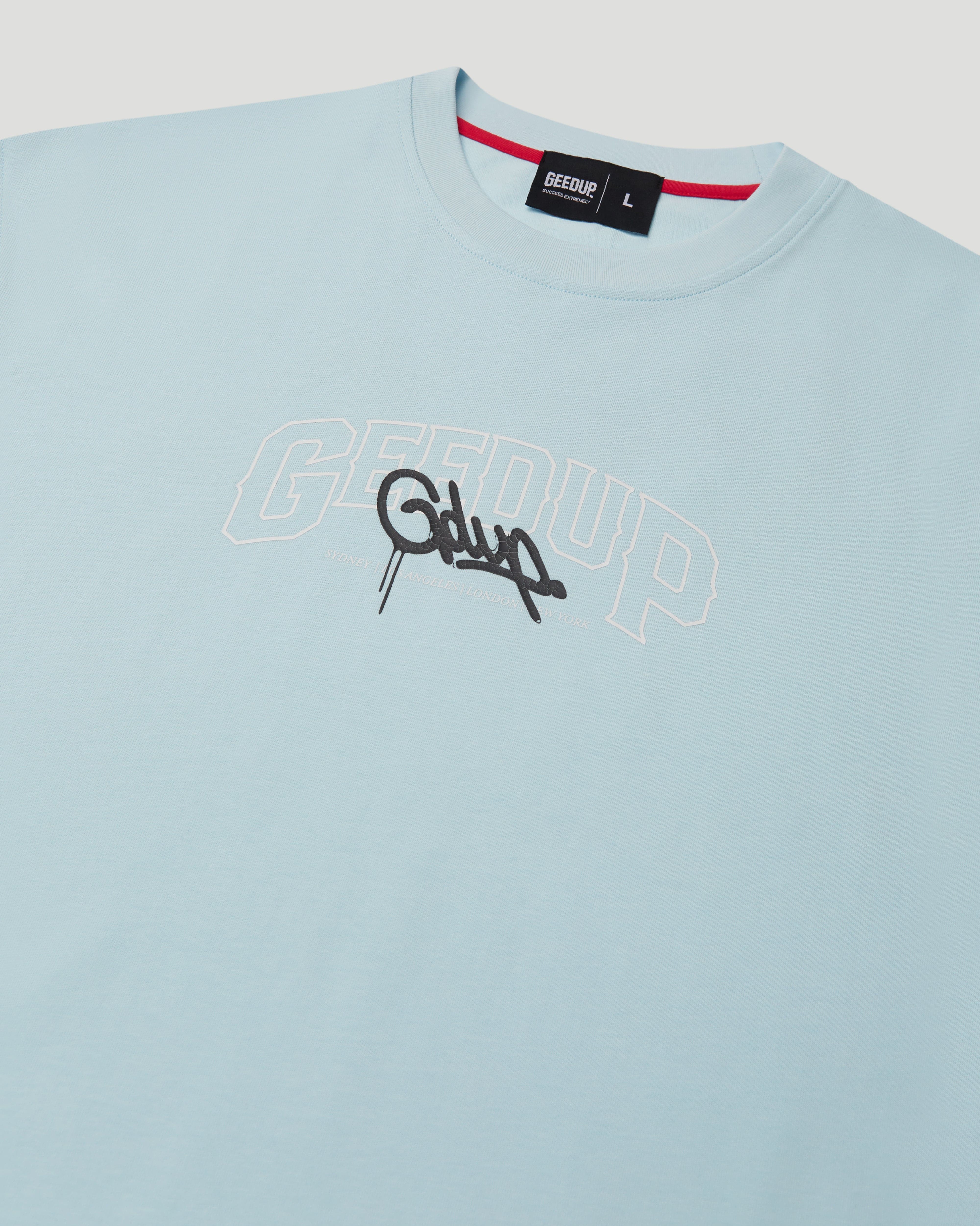 Core Handstyle T-Shirt Cool Blue/Black - Image 4
