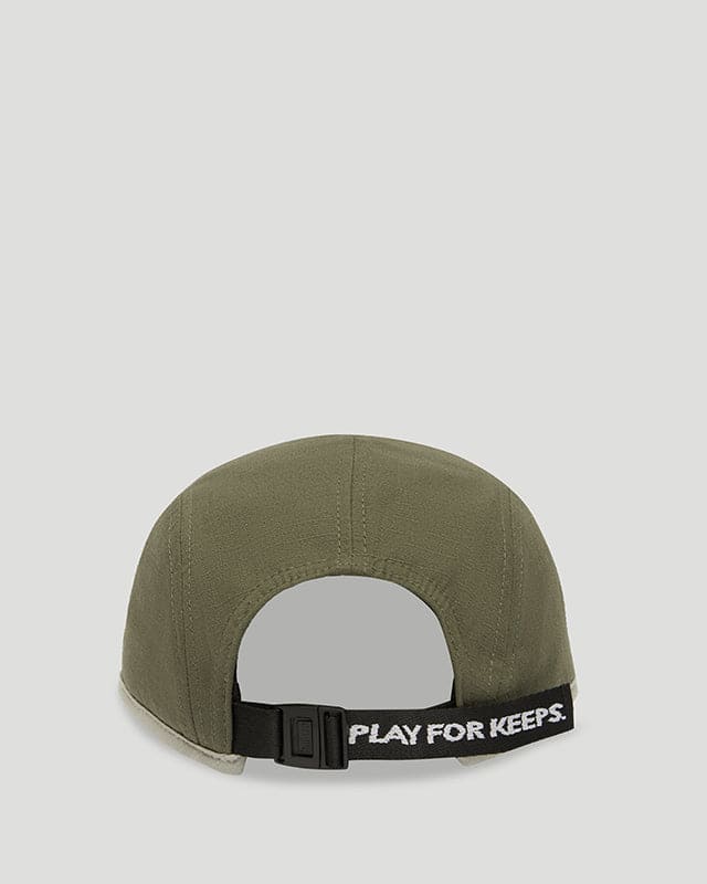 Core Logo Ripstop 5 Panel Hat Khaki - Image 3