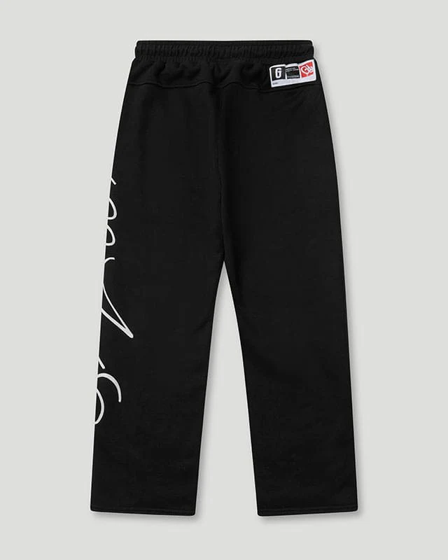 Cursive Logo Trackpant Black/White - Image 2