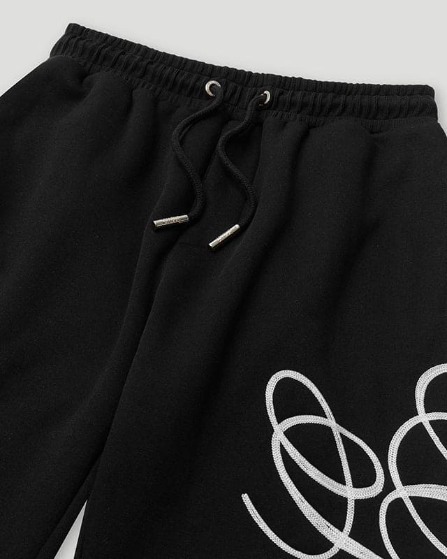 Cursive Logo Trackpant Black/White - Image 3