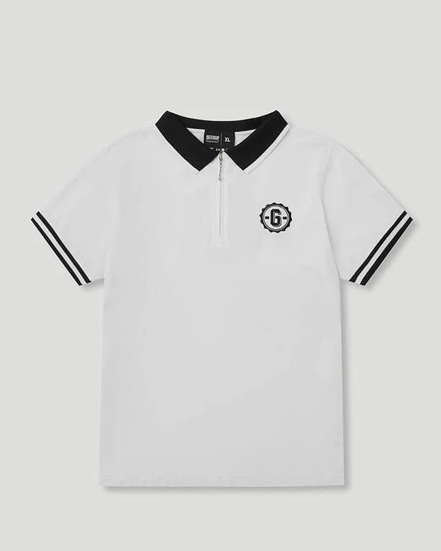Cursive Pique Polo White - Image 2