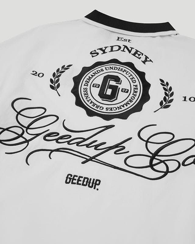 Cursive Pique Polo White - Image 4