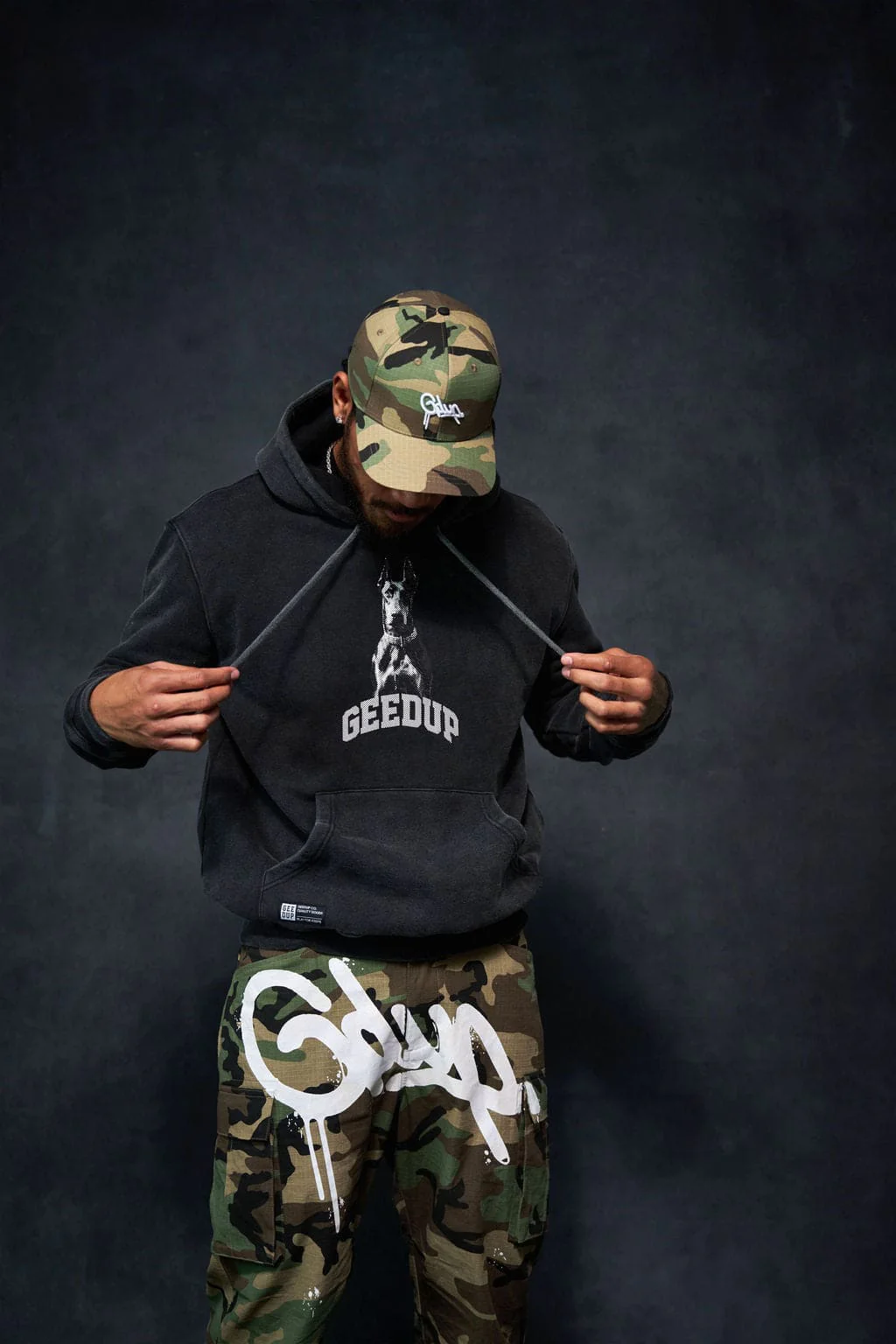 Dobermann Hoodie Washed Black - Image 4