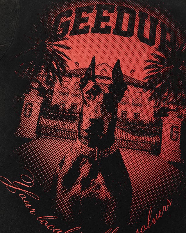 Dobermann T-shirt Washed Black/Red - Image 6