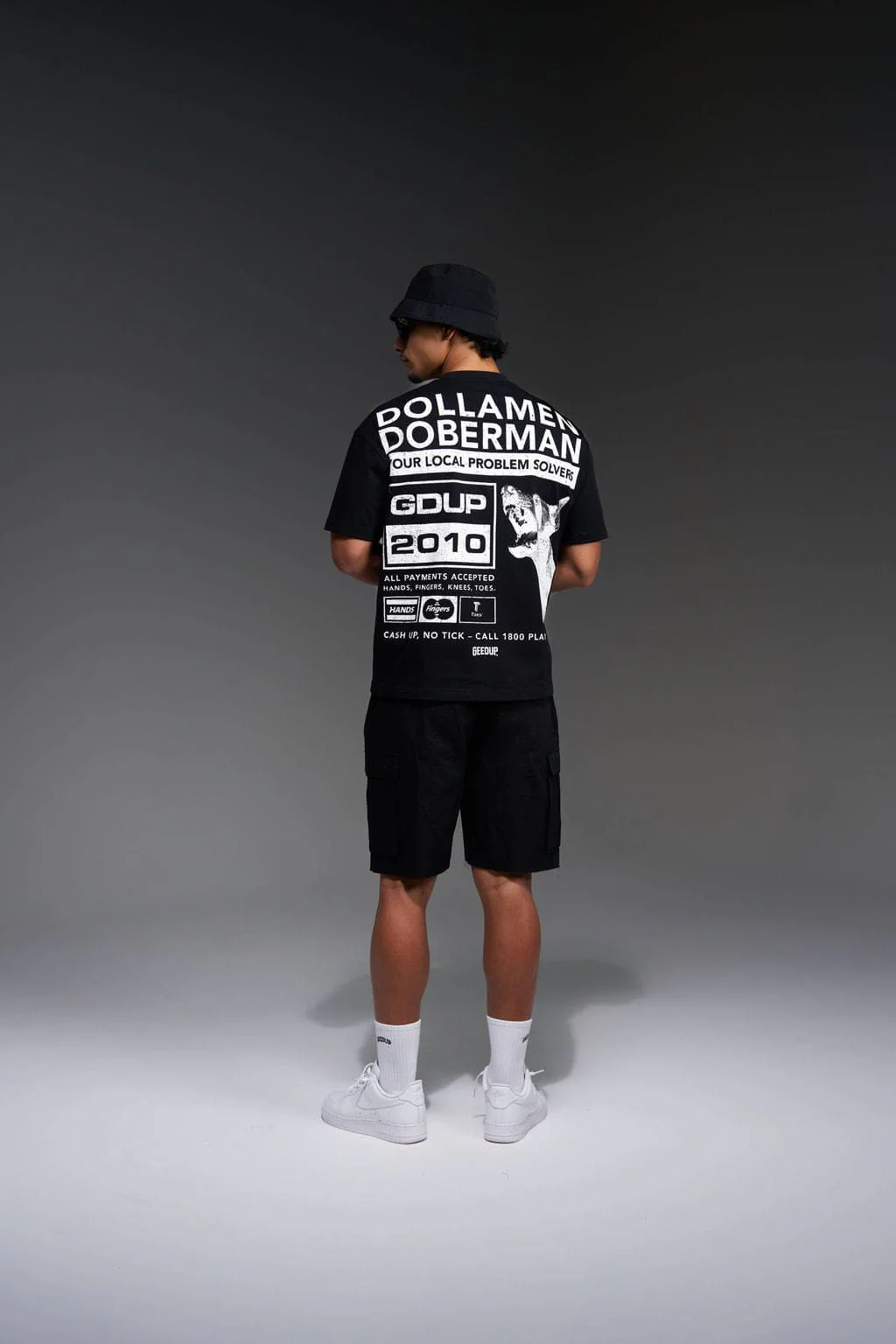Dollamen Dobermann T-Shirt Black/White - Image 2