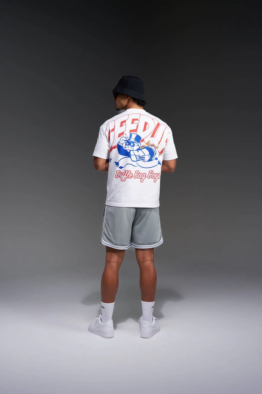 Duffle Bag Boys T-Shirt White/Red/Blue - Image 2