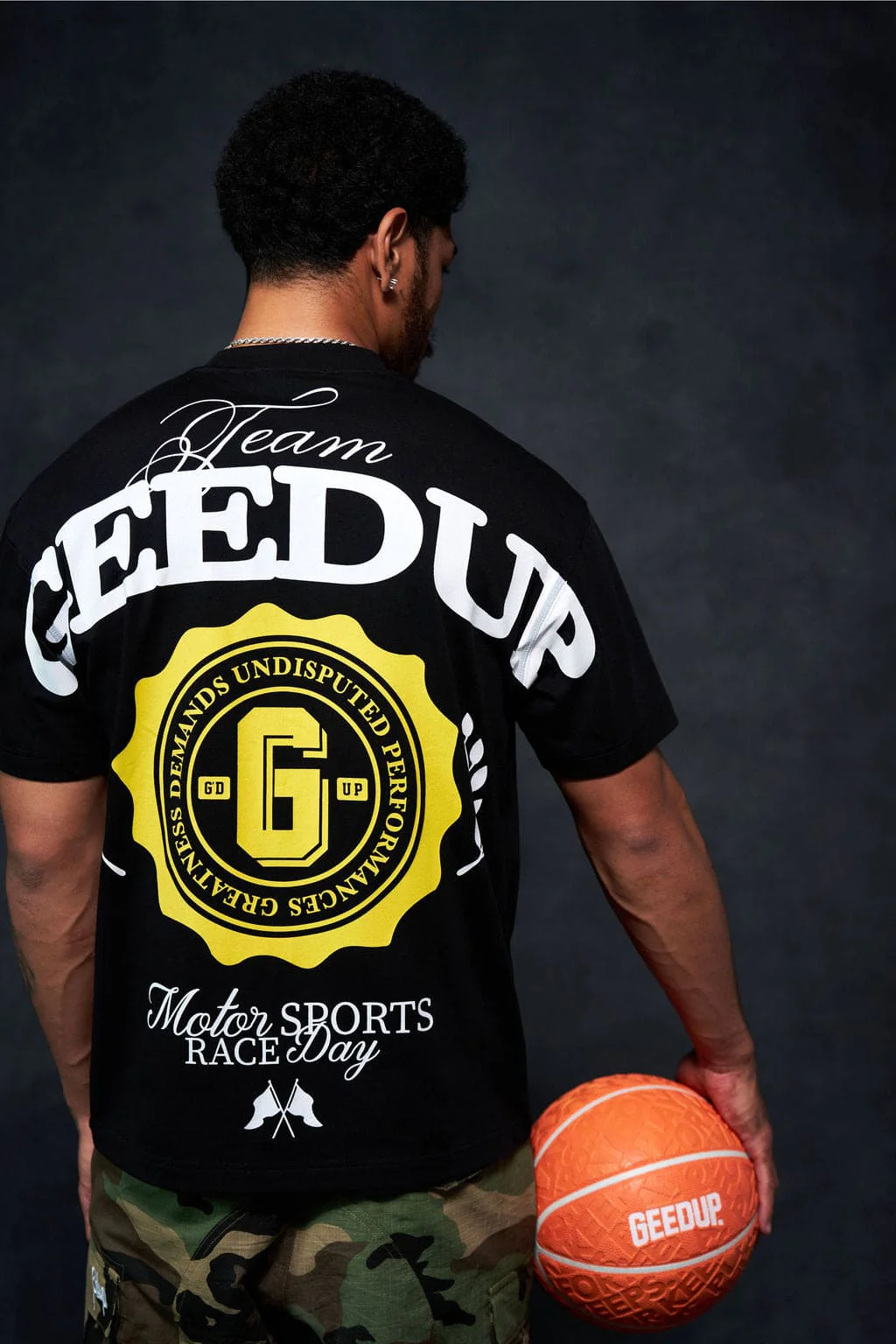 G Stamp T-Shirt Black/Yellow - Image 2