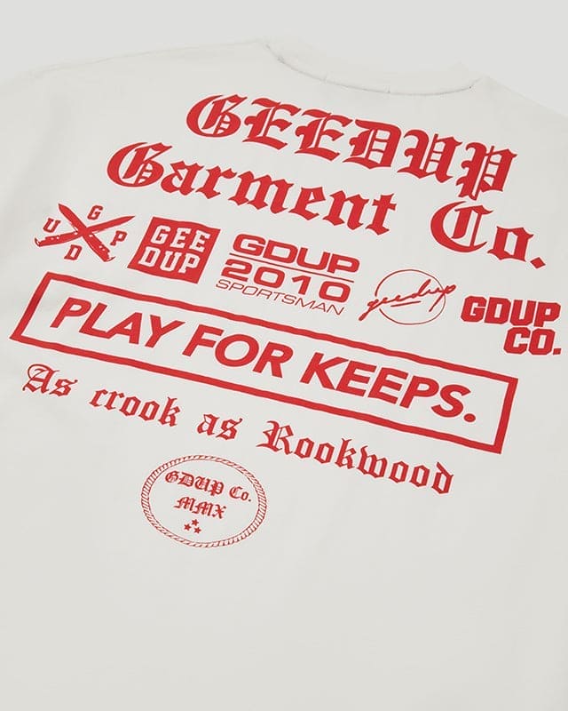 Garment Co. T-Shirt White/Red - Image 4