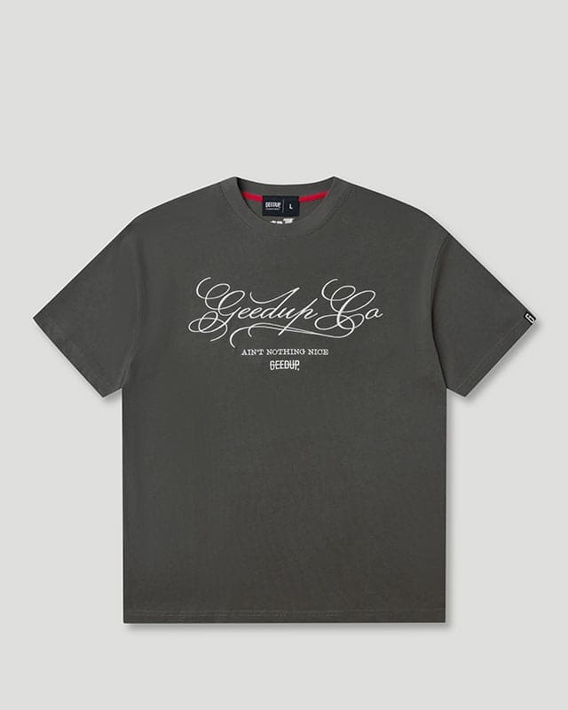 Geedup Co. Cursive T-Shirt Soft Black - Image 3