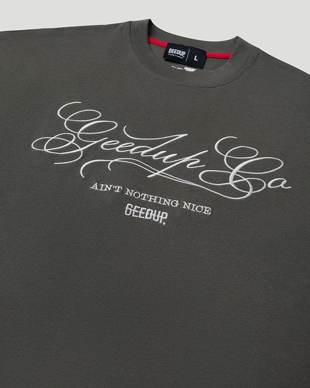 Geedup Co. Cursive T-Shirt Soft Black - Image 5