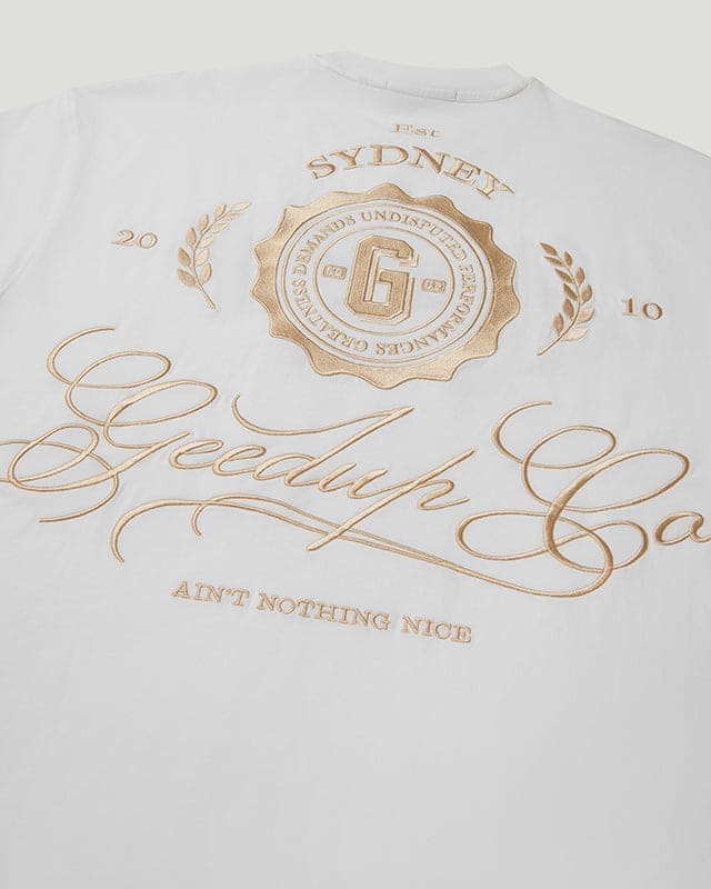 Geedup Co. Cursive T-Shirt Off White - Image 6