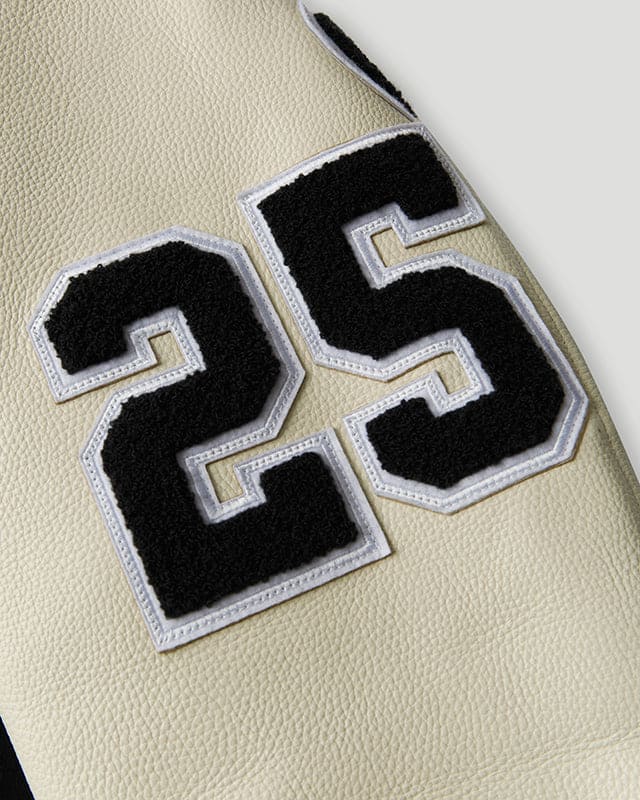 Geedup x Trapstar Letterman Jacket Black/White/Grey - Image 7