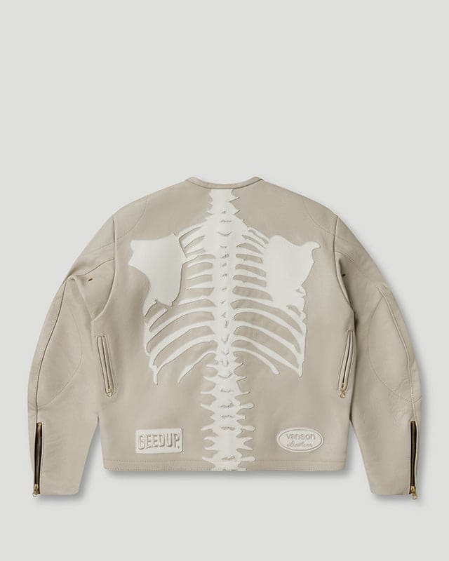 Geedup x Vanson Bones Jacket Bone/White - Image 2