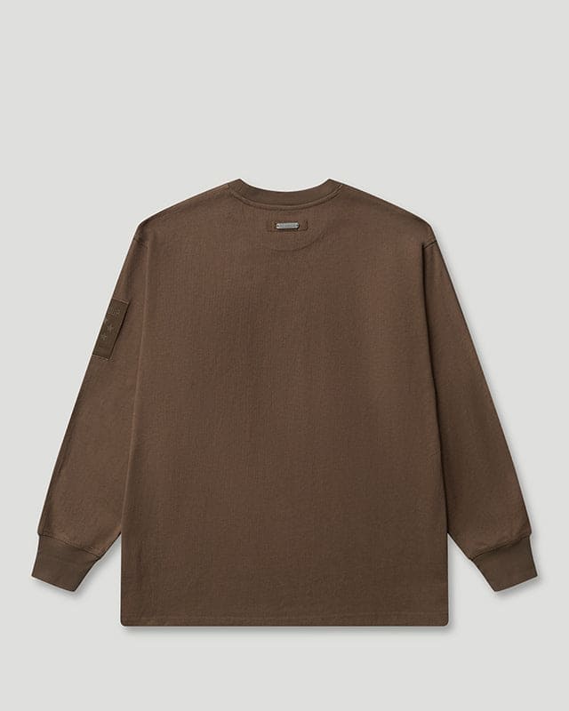 Generals Classic Fit Longsleeve T-Shirt Chestnut - Image 4