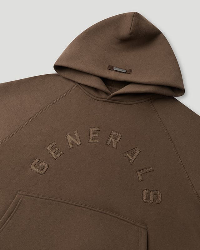 Generals Classic Fit Raglan Hoodie Chestnut - Image 5