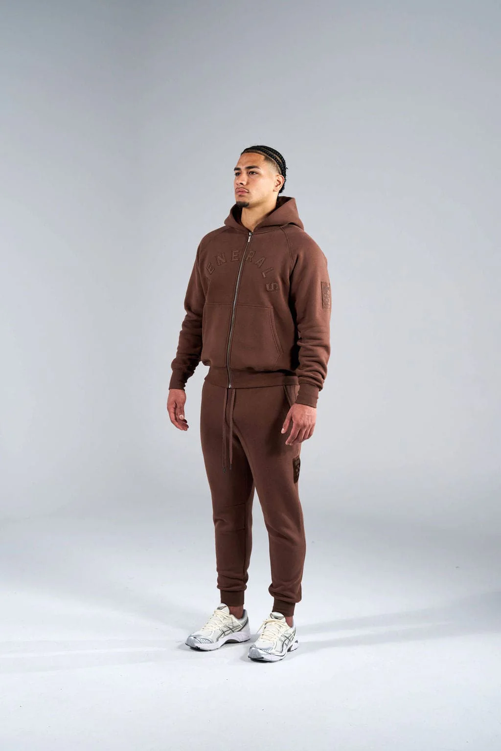 Generals Classic Fit Raglan Zip Hoodie Chestnut - Image 3