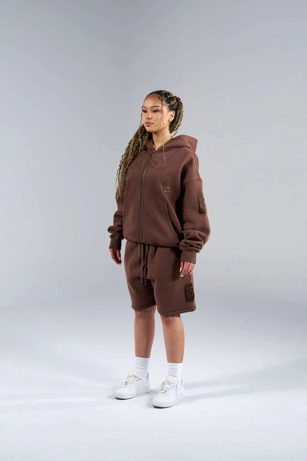 Generals Classic Fit Raglan Zip Hoodie Chestnut - Image 5
