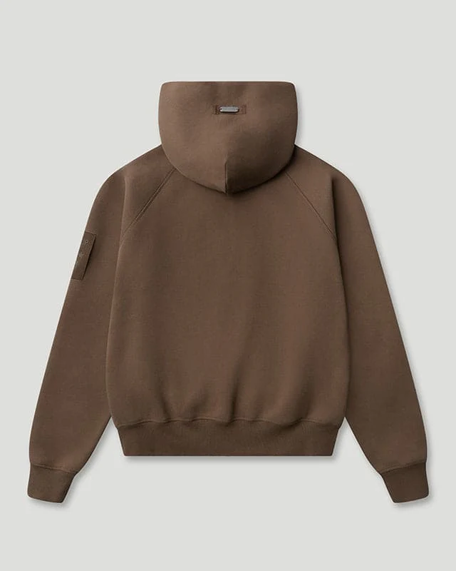 Generals Classic Fit Raglan Zip Hoodie Chestnut - Image 6