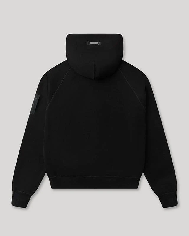 Generals Classic Fit Raglan Zip Hoodie Jet Black - Image 4