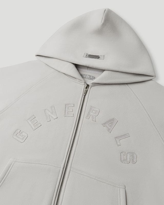 Generals Classic Fit Raglan Zip Hoodie Nimbus Cloud - Image 6