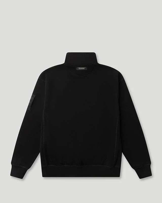 Generals Oversized Qtr Zip Jet Black - Image 4