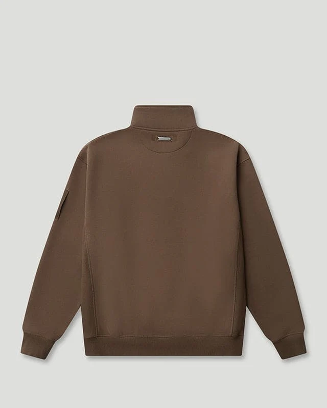 Generals Oversized Qtr Zip Chestnut - Image 4