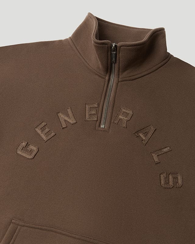 Generals Oversized Qtr Zip Chestnut - Image 5