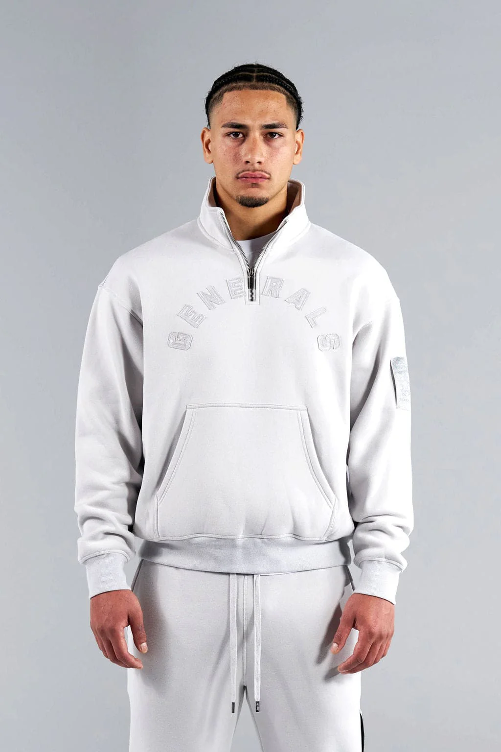 Generals Oversized Qtr Zip Nimbus Cloud - Image 2