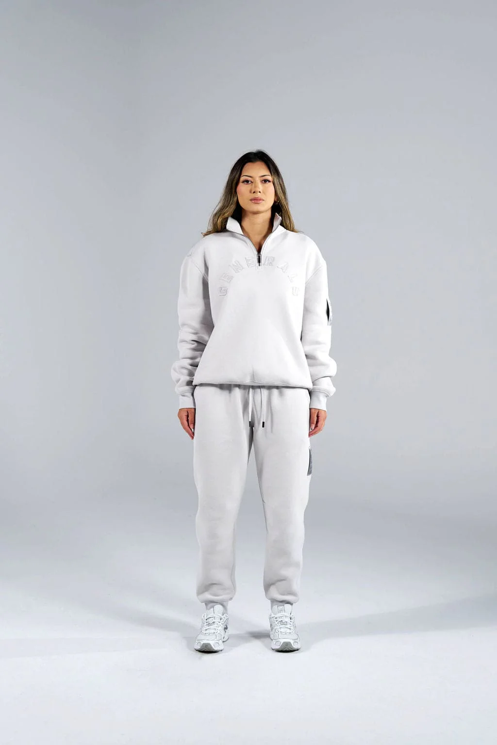 Generals Oversized Qtr Zip Nimbus Cloud - Image 3