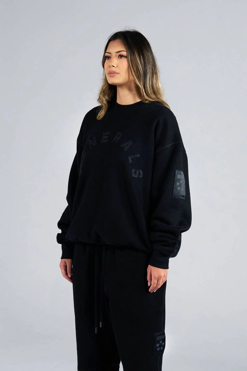 Generals Oversized Crewneck Jet Black - Image 5