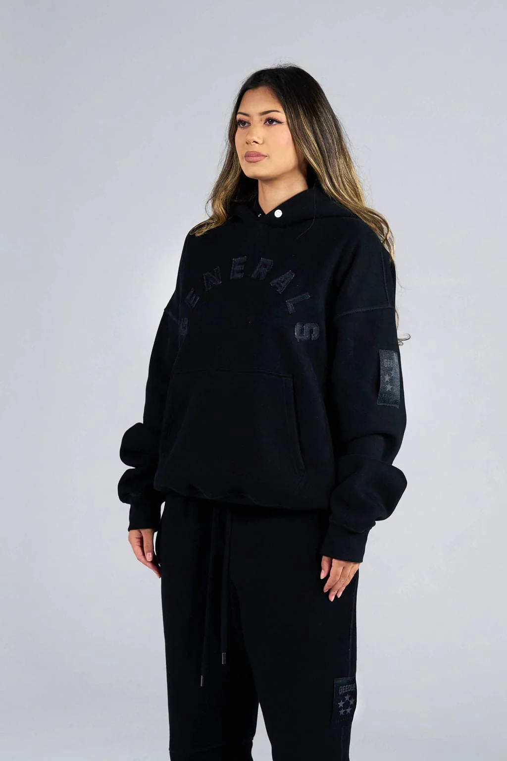 Generals Oversized Hoodie Jet Black - Image 3