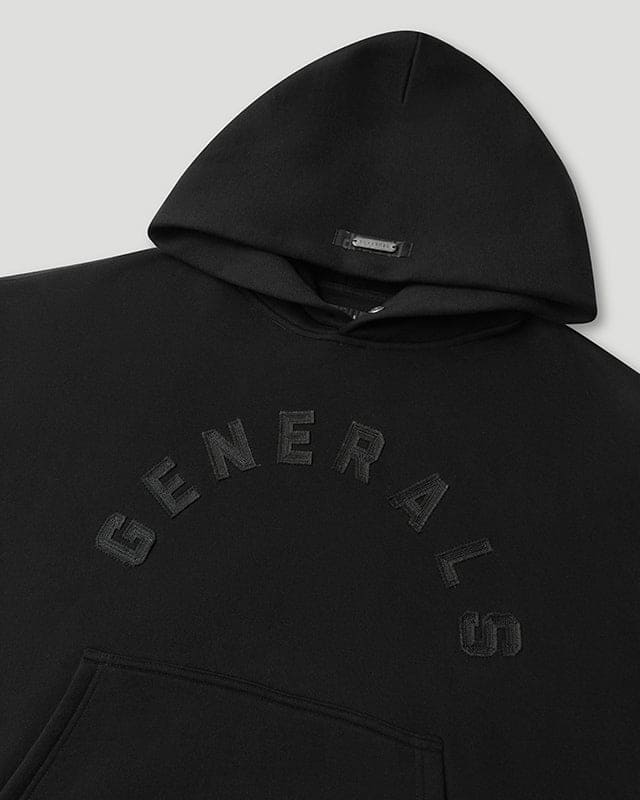 Generals Oversized Hoodie Jet Black - Image 5