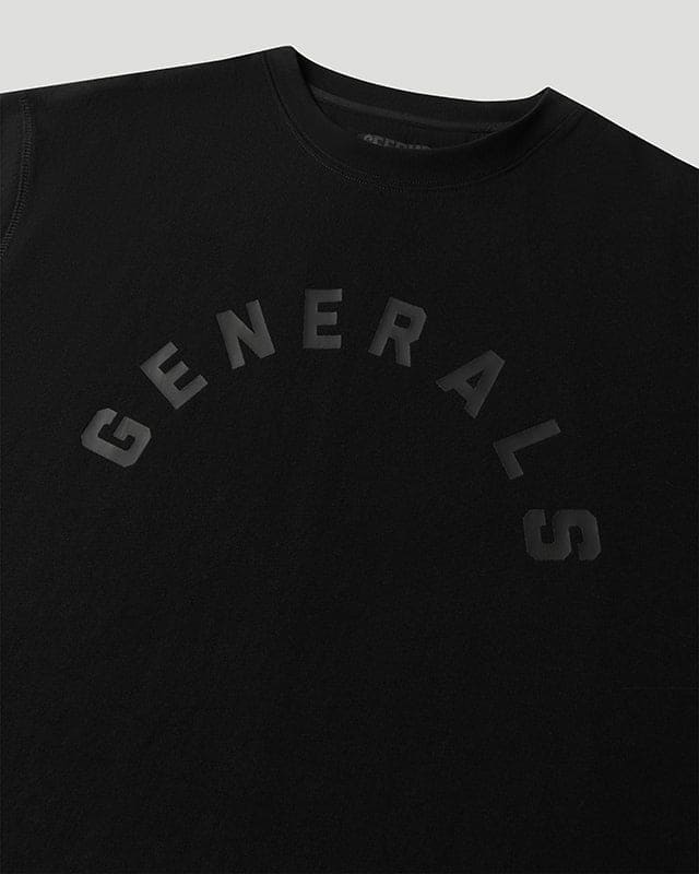 Generals Slim Fit T-Shirt Jet Black - Image 4
