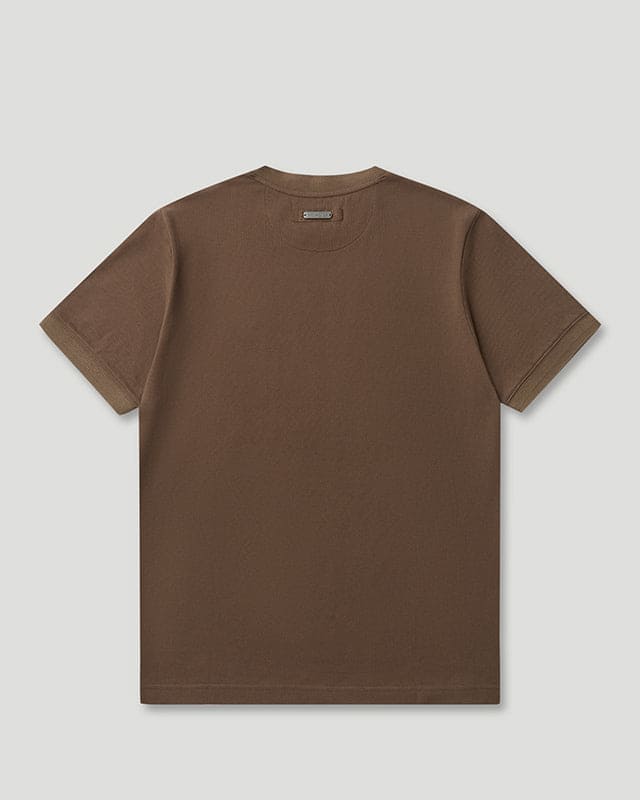 Generals Slim Fit Pique T-Shirt Chestnut - Image 3