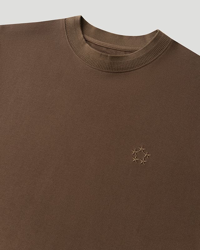Generals Slim Fit Pique T-Shirt Chestnut - Image 4