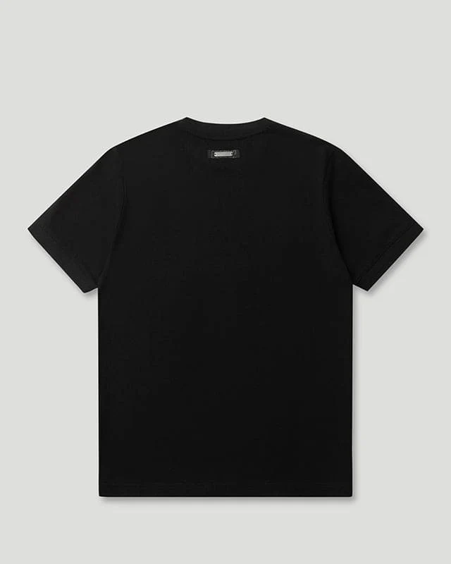Generals Slim Fit Pique T-Shirt Jet Black - Image 3