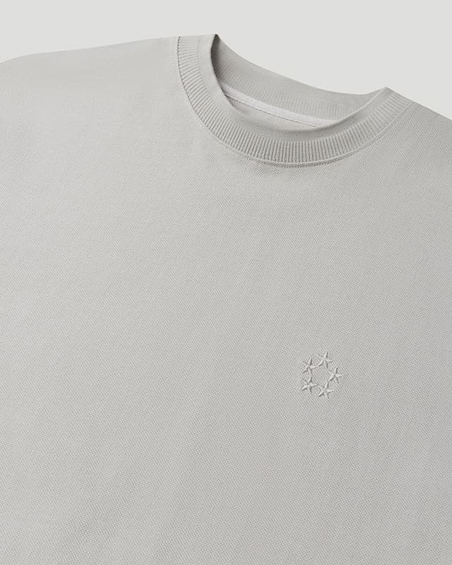 Generals Slim Fit Pique T-Shirt Nimbus Cloud - Image 3