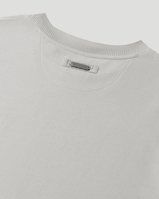 Generals Slim Fit Pique T-Shirt Nimbus Cloud - Image 4