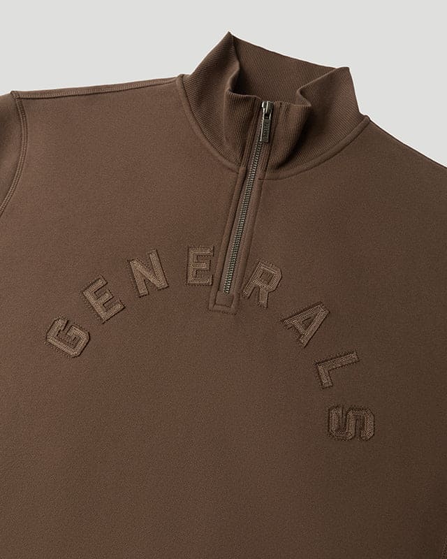 Generals Classic Zip Qtr Zip Chestnut - Image 5