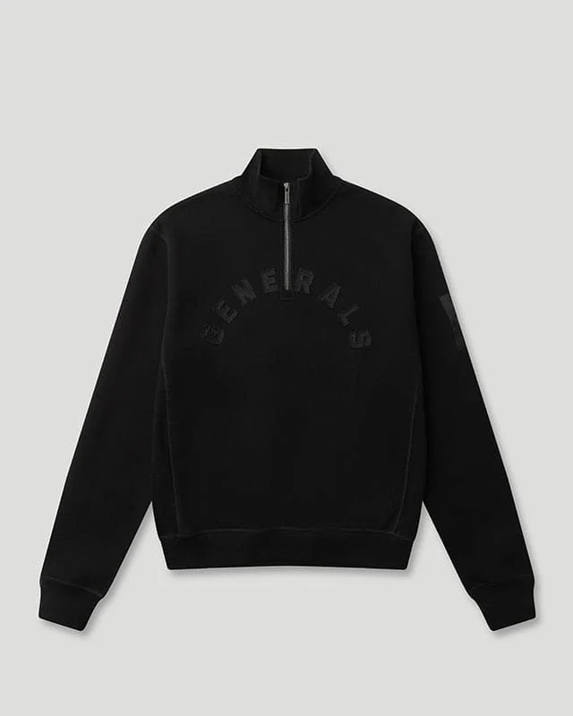 Generals Classic Qtr Zip Jet Black