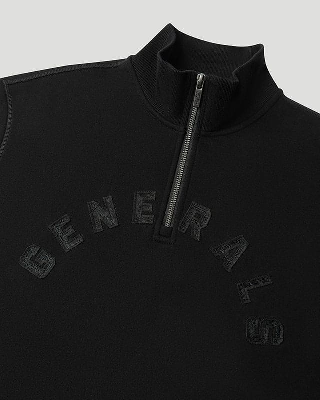 Generals Classic Qtr Zip Jet Black - Image 5