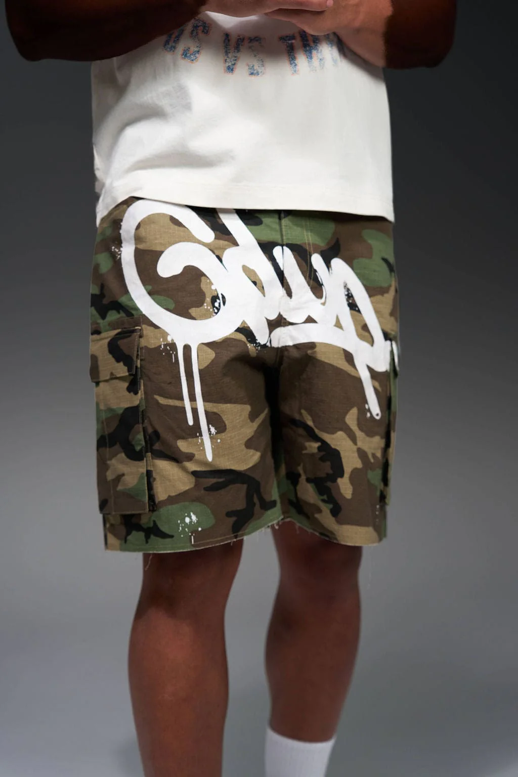 Handstyle Cargo Short Camo Green - Image 3