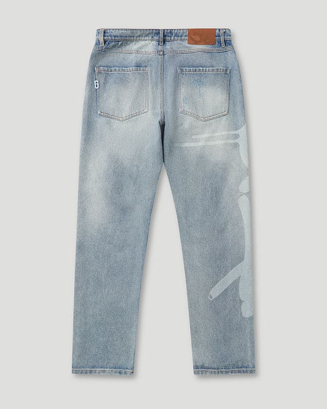 Handstyle Denim Pant Washed Blue - Image 2