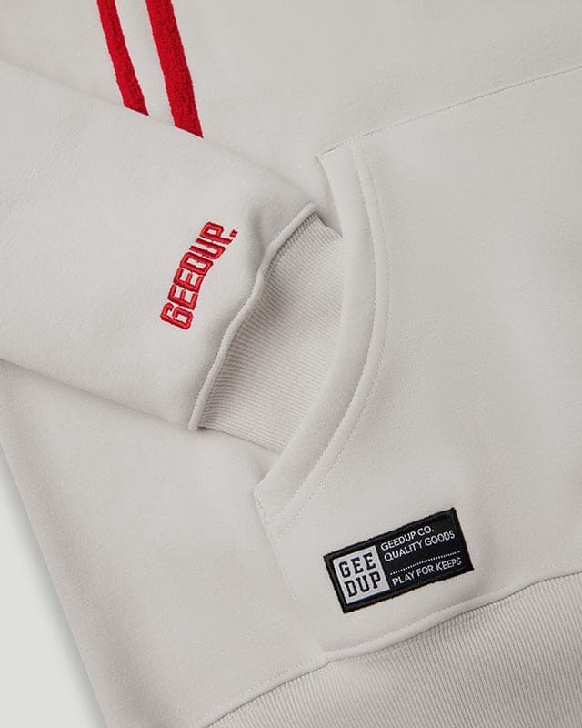 Handstyle G Hoodie Light Grey/Red - Image 4