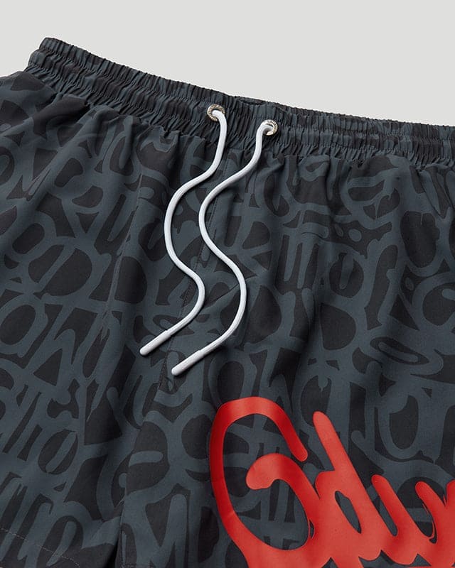 Handstyle Swim Short Black/Red - Image 5