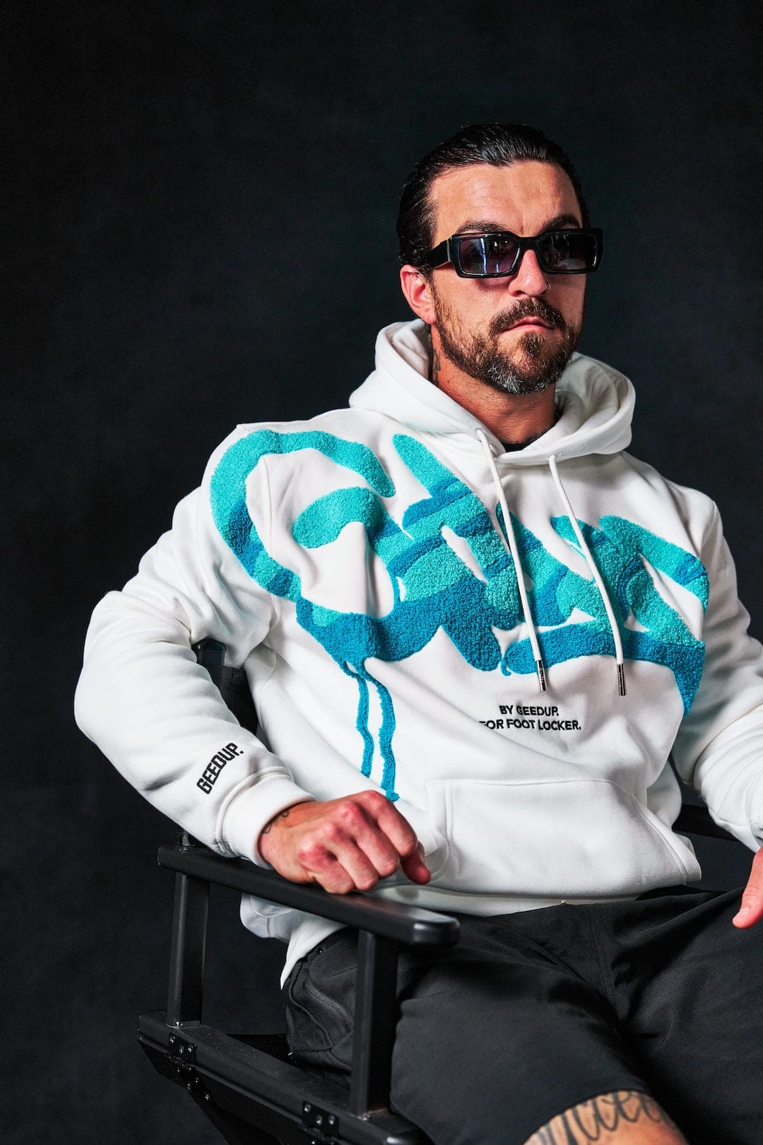 Handstyle x Foot Locker Hoodie White/Aqua/Turbo Green - Image 4