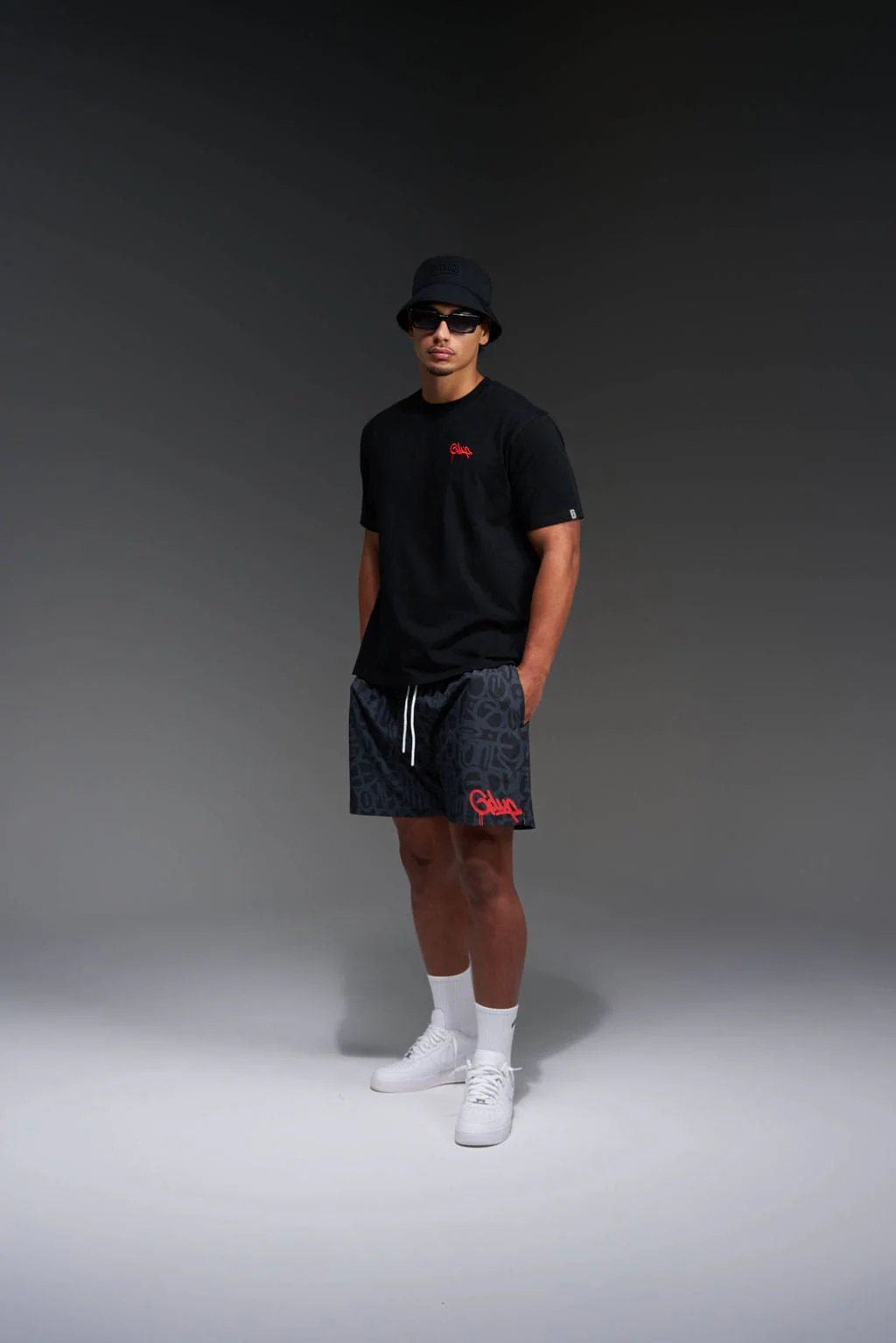 Micro Handstyle T-Shirt Black/Red - Image 2