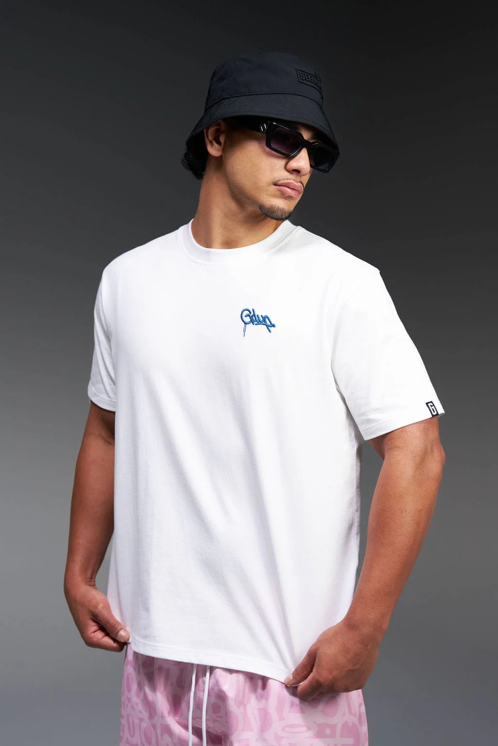 Micro Handstyle T-Shirt White/Blue - Image 3