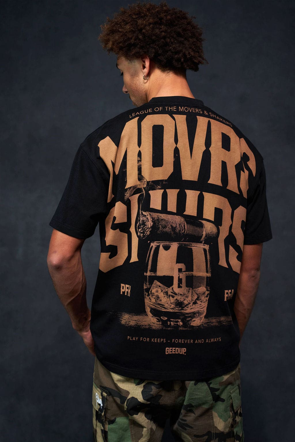 MVRS & SHKRS Cigar T-Shirt Black/Bronze - Image 2